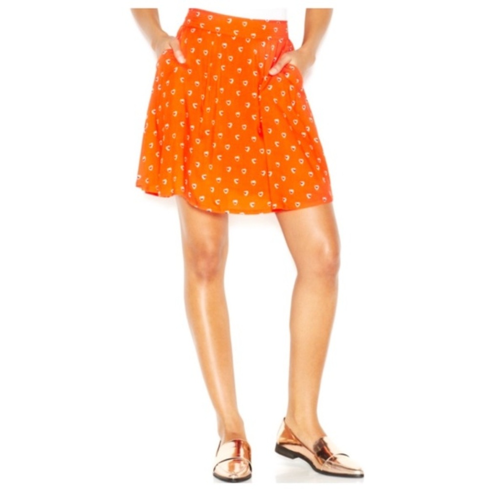 ❤ New XXL Hearts MINI SKIRT Orange Maison Jules 